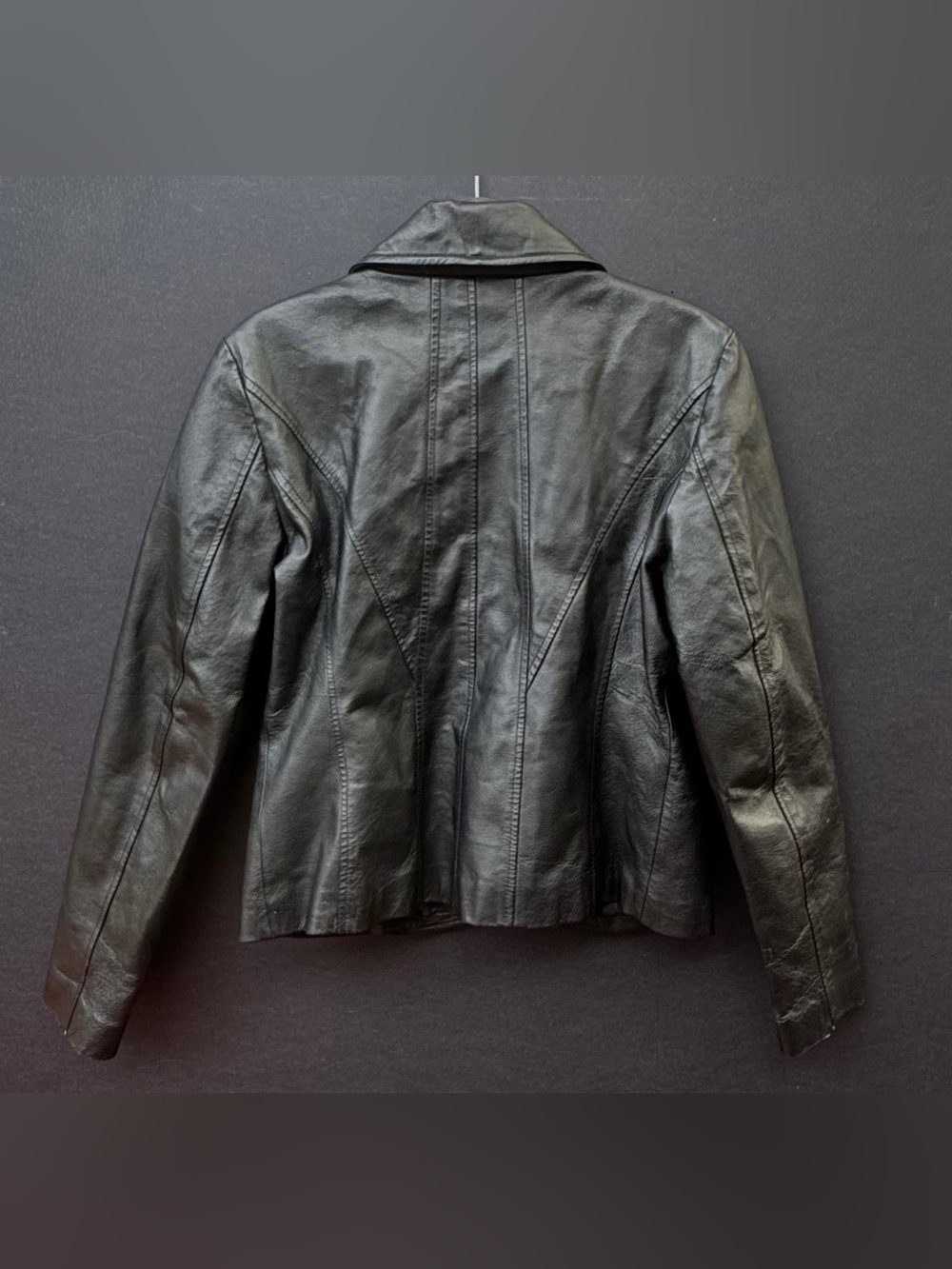 GUESS Women's Black Leather Blazer Jacket - Picture 2 of 15